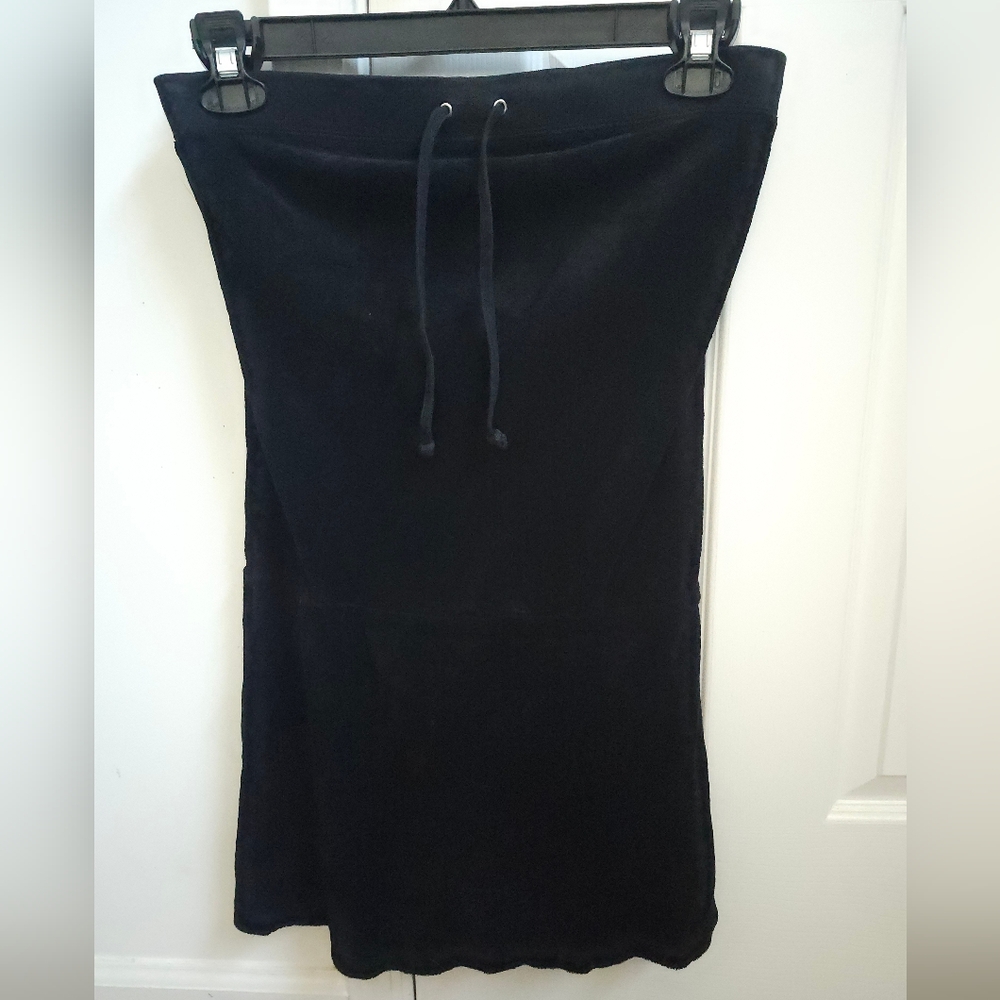Juicy Couture Vintage Mini Strapless Drawstring Dress in Black